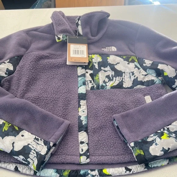 The North Face Kids Purple and Floral Fleece Jacket